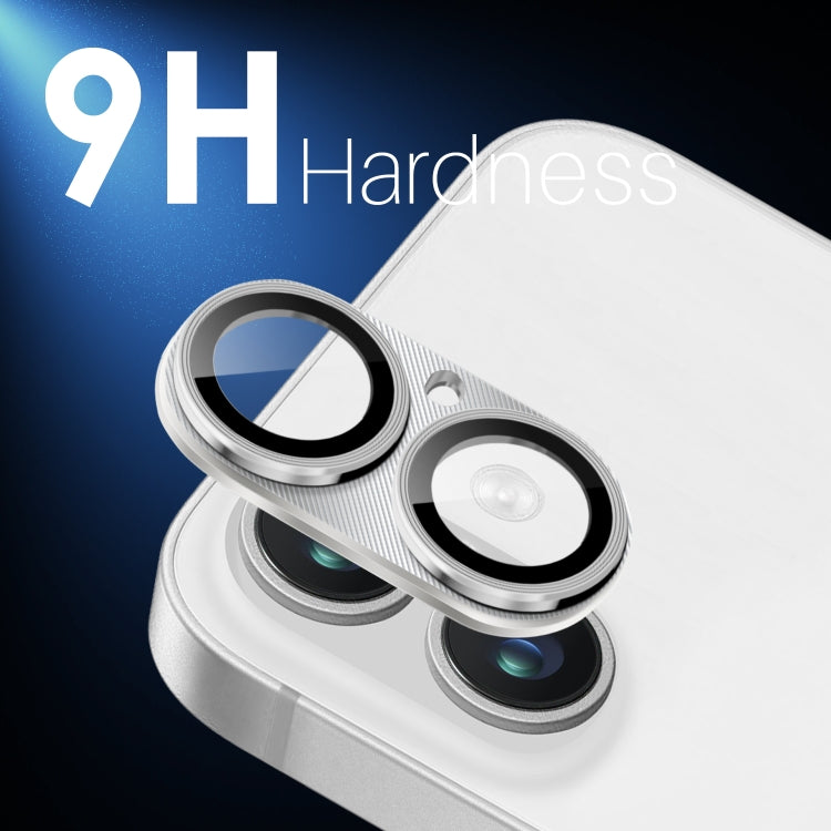 For iPhone 16 / 16 Plus NORTHJO CD Vein Camera Lens Protector Tempered Glass Rear Lens Film(Silver) - free shipping - PMC Jewellery - Order now!