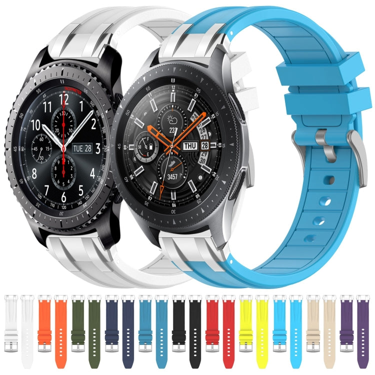 For Samsung Galaxy Gear S3 Frontier 22mm Quick Release Silver Buckle Royal Silicone Watch Band(Red) - free shipping - PMC TechLife - Order now!