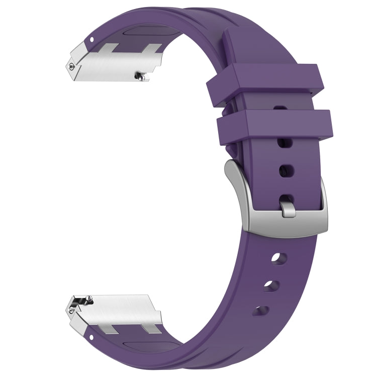 For Amazfit Bip U 20mm Quick Release Silver Buckle Royal Silicone Watch Band(Purple) - free shipping - PMC TechLife - Order now!