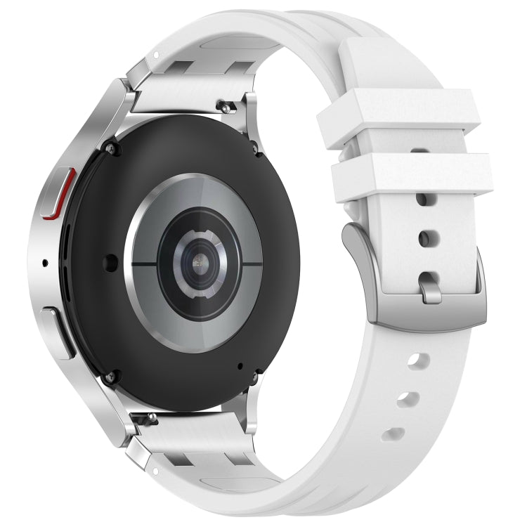 For Amazfit Bip3 Pro 20mm Quick Release Silver Buckle Royal Silicone Watch Band(White) - free shipping - PMC TechLife - Order now!