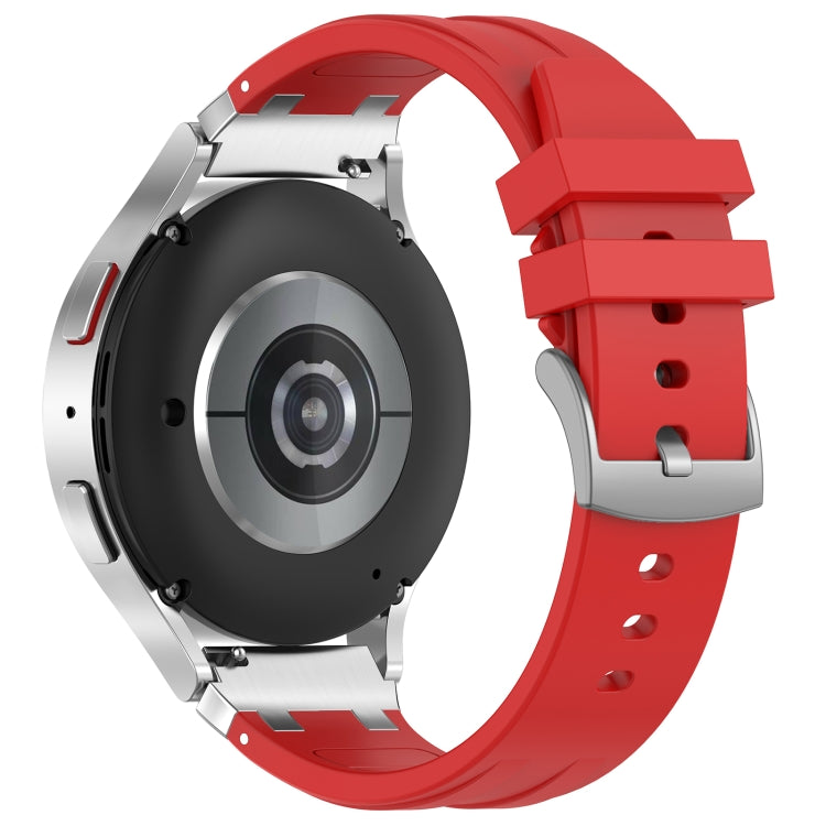 For Amazfit GTR Mini 20mm Quick Release Silver Buckle Royal Silicone Watch Band(Red) - free shipping - PMC TechLife - Order now!