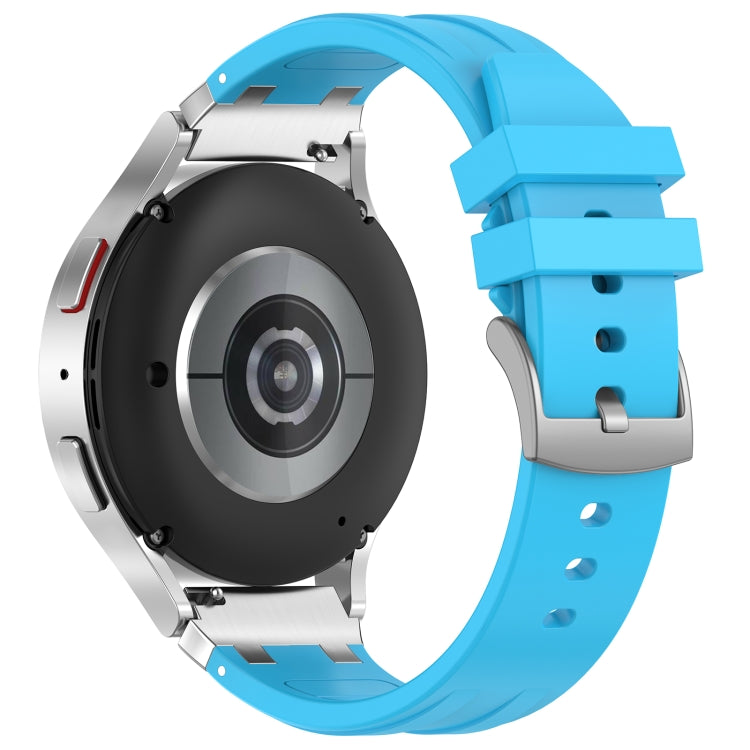 For Amazfit GTS 3 20mm Quick Release Silver Buckle Royal Silicone Watch Band(Sky Blue) - free shipping - PMC TechLife - Order now!
