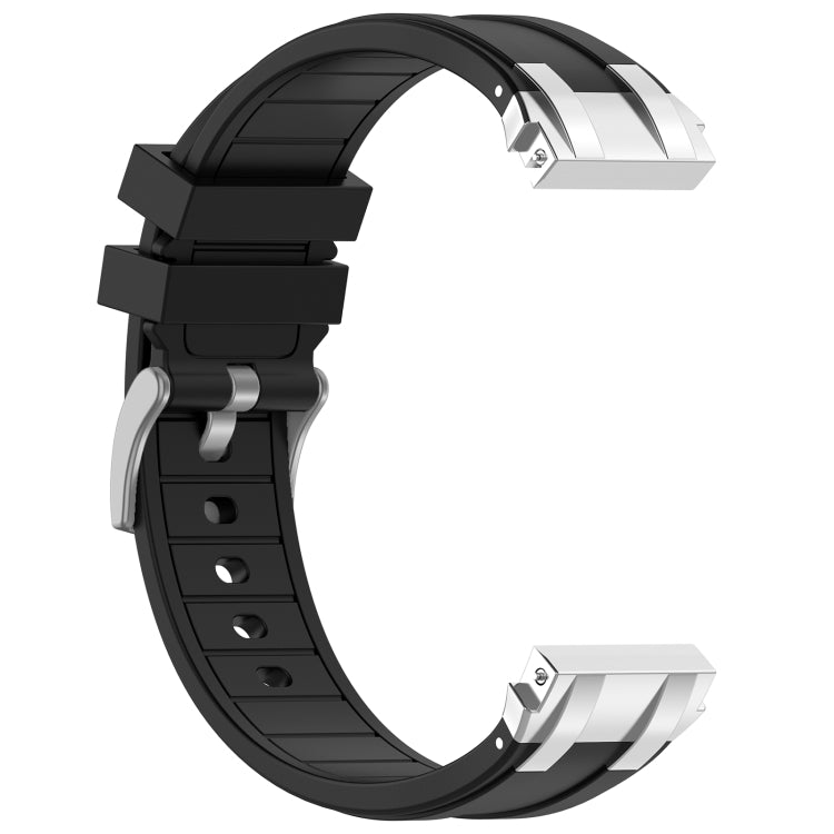 For Amazfit GTS 2e 20mm Quick Release Silver Buckle Royal Silicone Watch Band(Black) - free shipping - PMC TechLife - Order now!