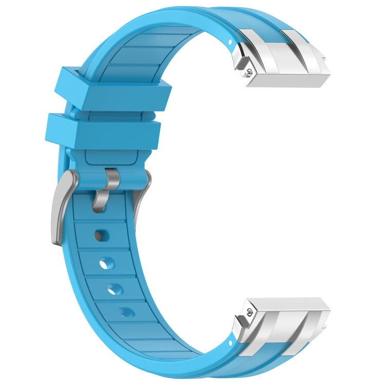 For Amazfit GTS 2e 20mm Quick Release Silver Buckle Royal Silicone Watch Band(Sky Blue) - free shipping - PMC TechLife - Order now!