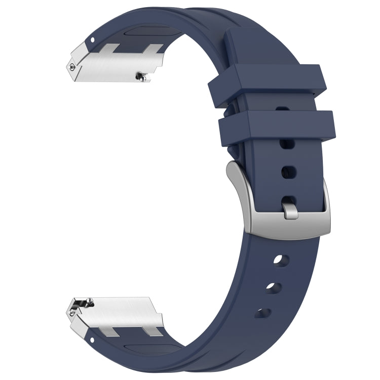 For Amazfit Pop Pro 20mm Quick Release Silver Buckle Royal Silicone Watch Band(Navy Blue) - free shipping - PMC TechLife - Order now!