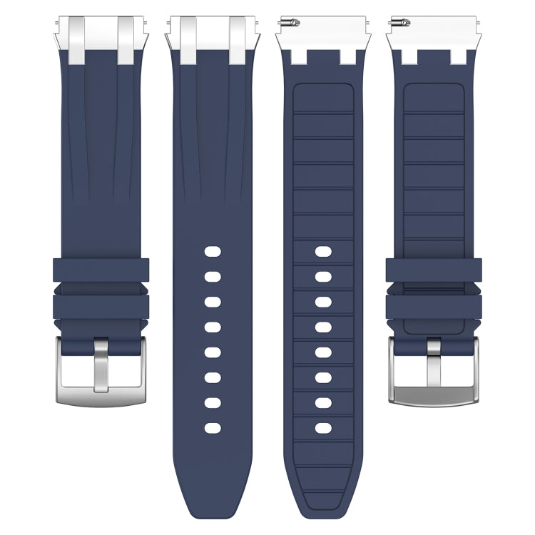 For Amazfit Pop Pro 20mm Quick Release Silver Buckle Royal Silicone Watch Band(Navy Blue) - free shipping - PMC TechLife - Order now!