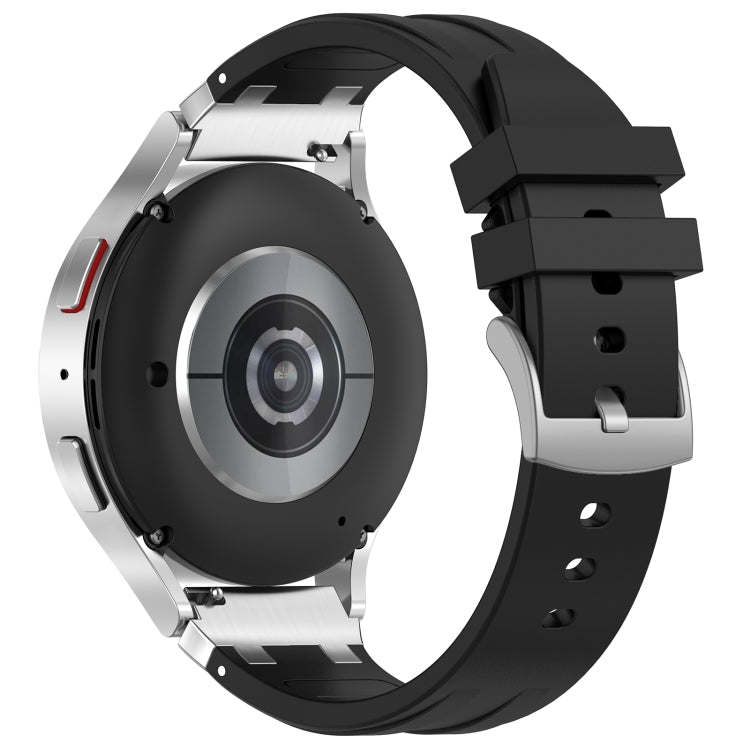 For Amazfit Pop Pro 20mm Quick Release Silver Buckle Royal Silicone Watch Band(Black) - free shipping - PMC TechLife - Order now!