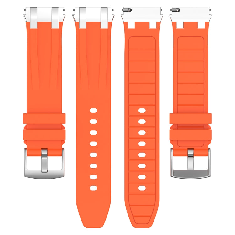 For Amazfit Pop 20mm Quick Release Silver Buckle Royal Silicone Watch Band(Orange) - free shipping - PMC TechLife - Order now!