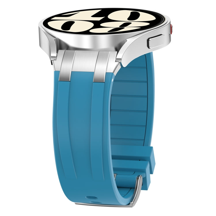 For Amazfit GTS 20mm Quick Release Silver Buckle Royal Silicone Watch Band(Sea Blue) - free shipping - PMC TechLife - Order now!
