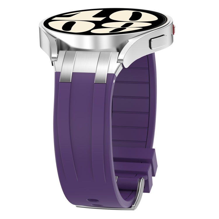 For Amazfit GTS 20mm Quick Release Silver Buckle Royal Silicone Watch Band(Purple) - free shipping - PMC TechLife - Order now!