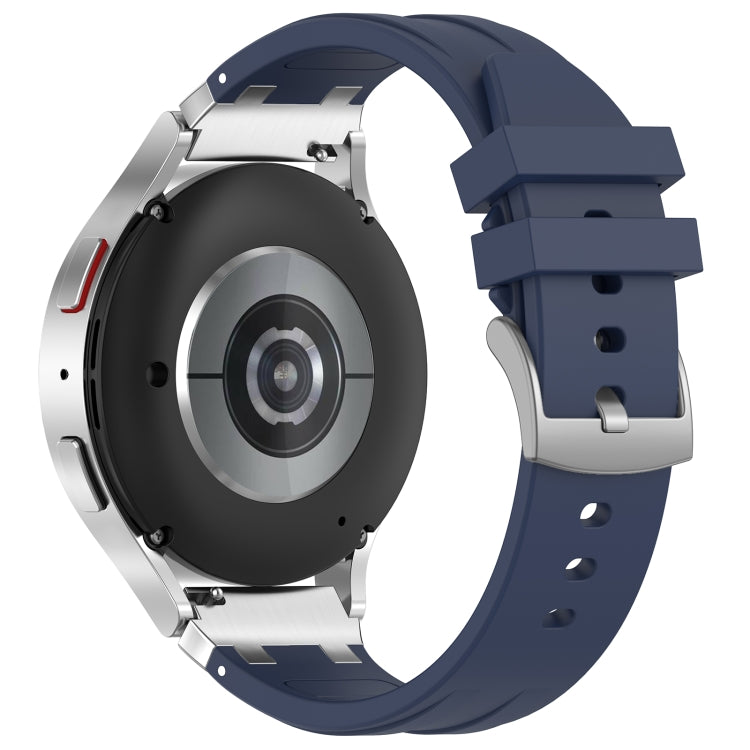 For Amazfit Bip 20mm Quick Release Silver Buckle Royal Silicone Watch Band(Navy Blue) - free shipping - PMC TechLife - Order now!