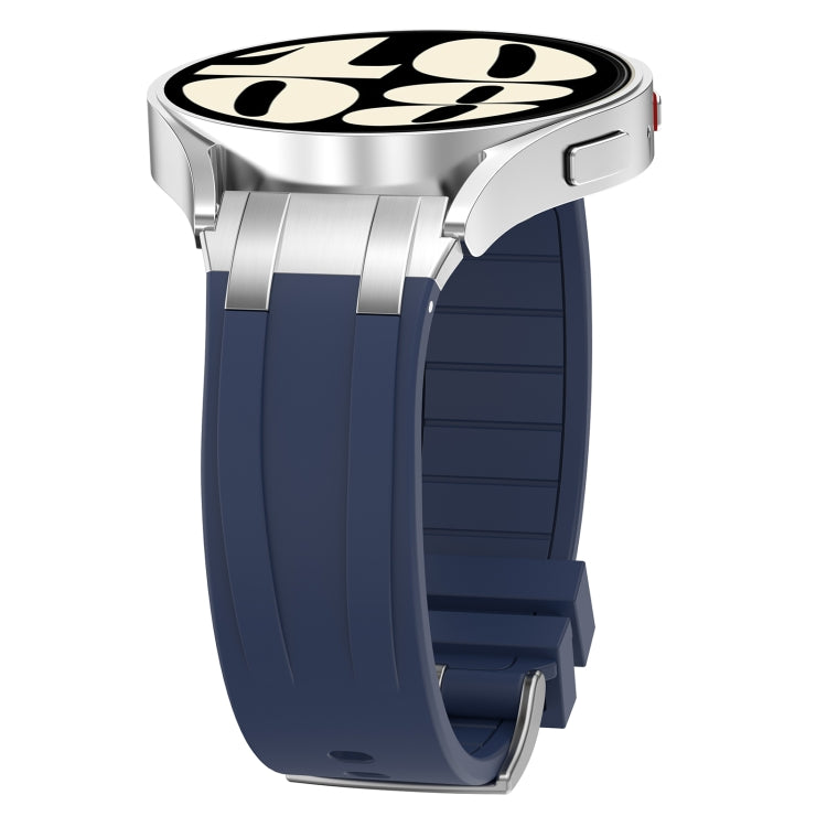 For Amazfit Bip 20mm Quick Release Silver Buckle Royal Silicone Watch Band(Navy Blue) - free shipping - PMC TechLife - Order now!