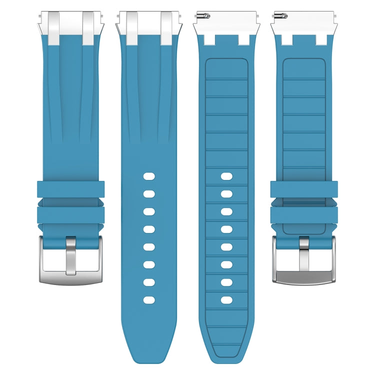 For Amazfit Bip 20mm Quick Release Silver Buckle Royal Silicone Watch Band(Sea Blue) - free shipping - PMC TechLife - Order now!