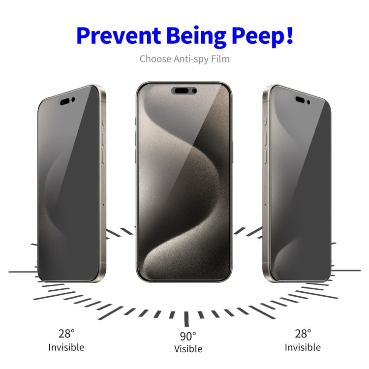 For iPhone 15 Pro Max 5pcs ENKAY Hat-Prince 28 Degree Anti-peeping Privacy Tempered Glass Film - iPhone 15 Pro Max Tempered Glass by ENKAY | Online Shopping South Africa | PMC Jewellery | Buy Now Pay Later Mobicred