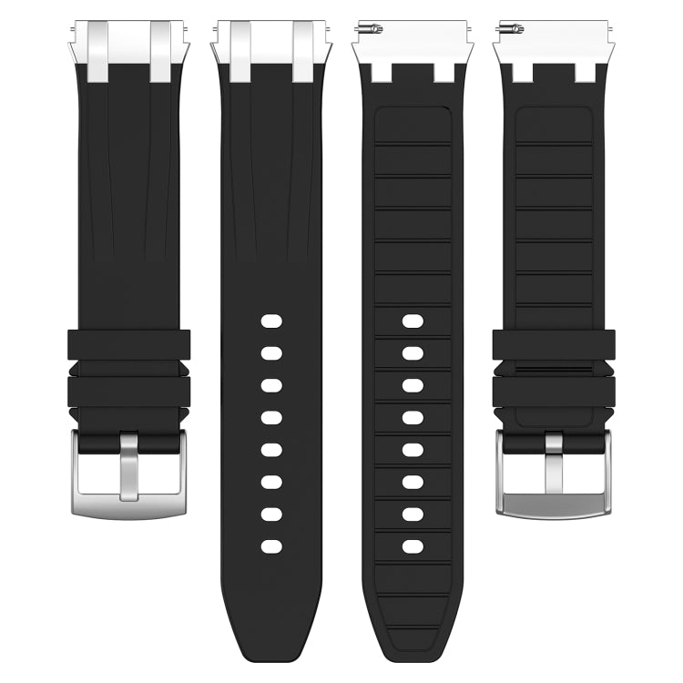 For Honor Magic Watch 22mm Quick Release Silver Buckle Royal Silicone Watch Band(Black) - free shipping - PMC TechLife - Order now!