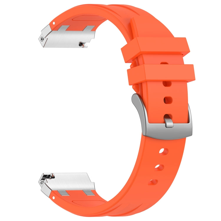 For Garmin Forerunner 265 22mm Quick Release Silver Buckle Royal Silicone Watch Band(Orange) - free shipping - PMC TechLife - Order now!