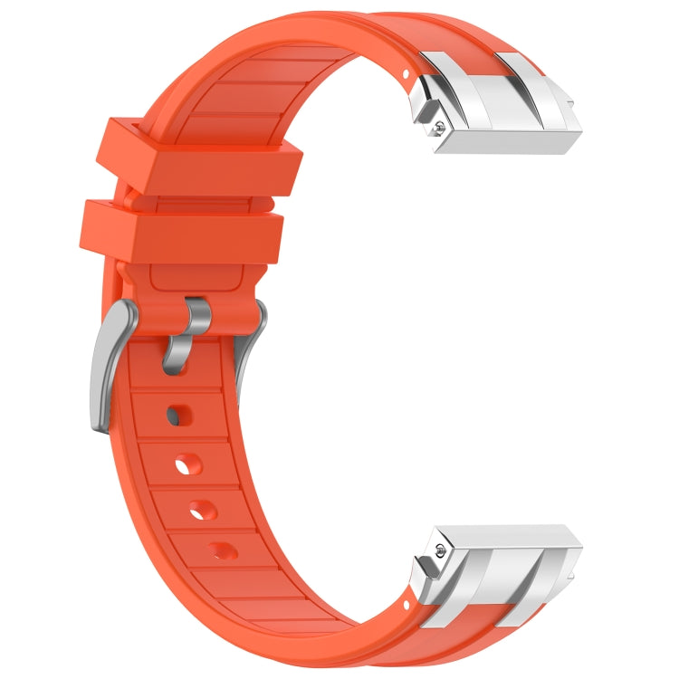 For Garmin Forerunner 255 22mm Quick Release Silver Buckle Royal Silicone Watch Band(Orange) - free shipping - PMC TechLife - Order now!
