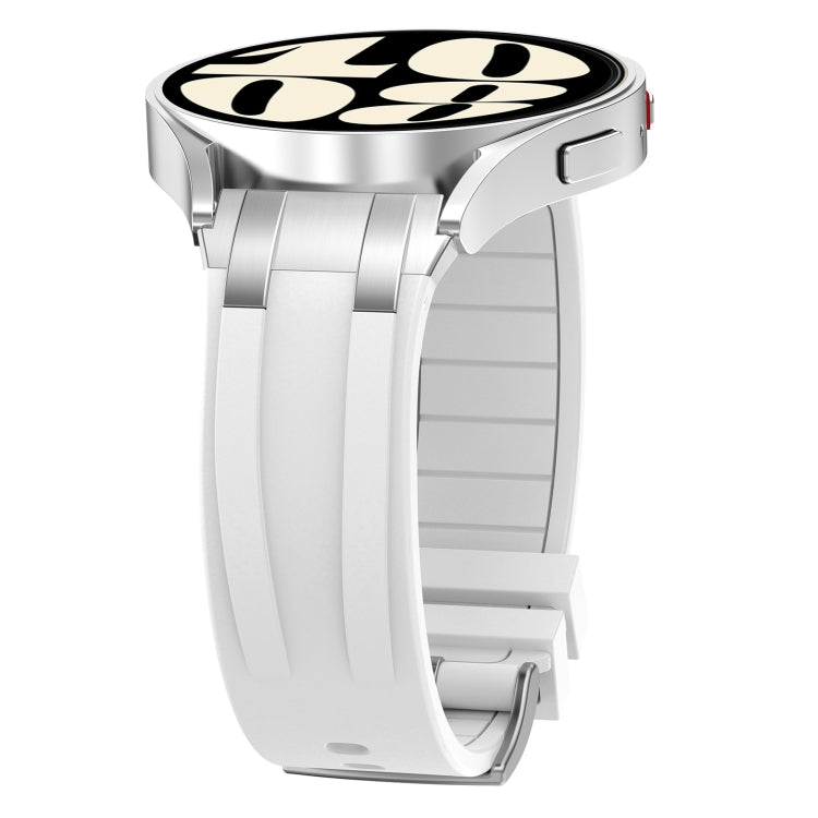 For Garmin Venu 2 22mm Quick Release Silver Buckle Royal Silicone Watch Band(White) - free shipping - PMC TechLife - Order now!