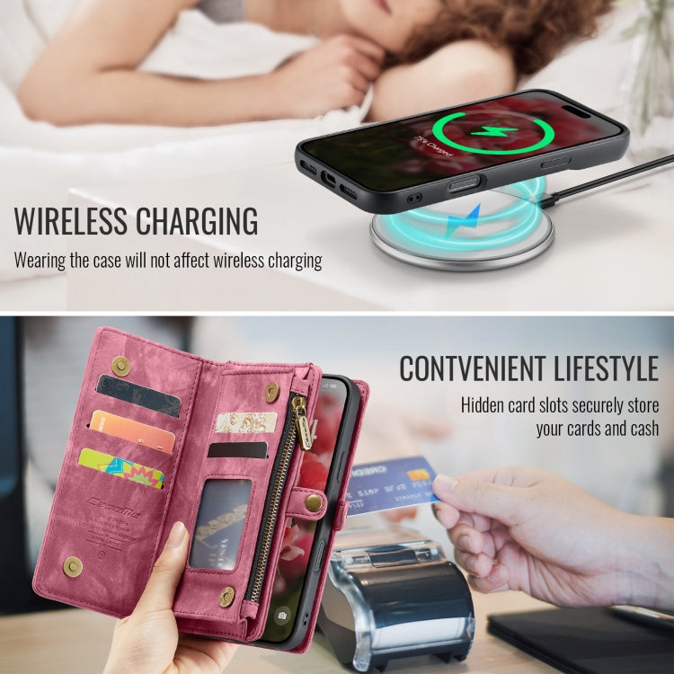 For iPhone 16 Pro CaseMe 008 Detachable Multifunctional Leather Phone Case(Red) - iPhone 16 Pro Cases by CaseMe | Online Shopping South Africa | PMC TechLife | Buy Now Pay Later Mobicred