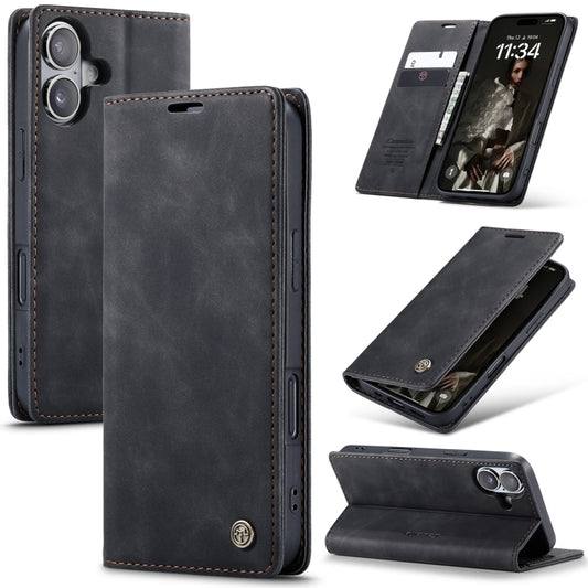 For iPhone 16 Plus CaseMe 013 Multifunctional Horizontal Flip Leather Phone Case(Black) - iPhone 16 Plus Cases by CaseMe | Online Shopping South Africa | PMC Jewellery | Buy Now Pay Later Mobicred