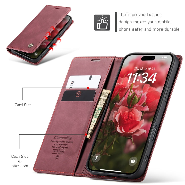 For iPhone 16 CaseMe 013 Multifunctional Horizontal Flip Leather Phone Case(Red) - iPhone 16 Cases by CaseMe | Online Shopping South Africa | PMC Jewellery | Buy Now Pay Later Mobicred