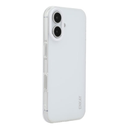 For iPhone 16 Plus ENKAY Hat-Prince Translucent Matte TPU Soft Phone Case(White) - iPhone 16 Plus Cases by ENKAY | Online Shopping South Africa | PMC Jewellery | Buy Now Pay Later Mobicred