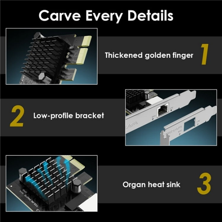 WAVLINK NWP002 2Gbps RTL8125B Chip RJ45 Ethernet Adapter Pcie Network Card - free shipping - PMC Jewellery - Order now!