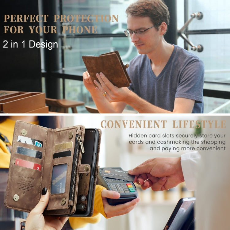 For Google Pixel 9 Pro XL CaseMe 008 Detachable Multifunctional Leather Phone Case(Brown) - free shipping - PMC Jewellery - Order now!