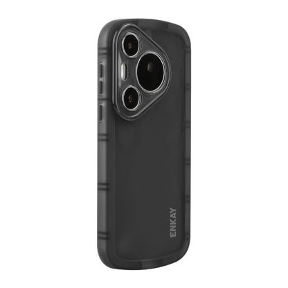 For Huawei Pura 70 Pro / 70 Pro+ ENKAY Hat-Prince Translucent Matte TPU Shockproof Phone Case(Black) - Huawei Cases by ENKAY | Online Shopping South Africa | PMC Jewellery | Buy Now Pay Later Mobicred