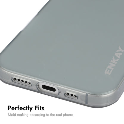 For iPhone 16 Plus ENKAY Hat-Prince Translucent Matte TPU Phone Case + 9H Big Arc Edge Film(White) - iPhone 16 Plus Cases by ENKAY | Online Shopping South Africa | PMC Jewellery | Buy Now Pay Later Mobicred