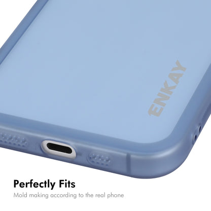 For iPhone 16 Plus ENKAY Hat-Prince Translucent Matte TPU Phone Case with Lens Film + 9H Big Arc Edge Film(White) - iPhone 16 Plus Cases by ENKAY | Online Shopping South Africa | PMC Jewellery | Buy Now Pay Later Mobicred