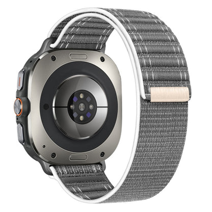 For Samsung Galaxy Watch Ultra 47mm Sea Wave Texture Nylon Hook and Loop Fastener Watch Band(Gray) - Watch Bands by PMC Jewellery | Online Shopping South Africa | PMC Jewellery | Buy Now Pay Later Mobicred