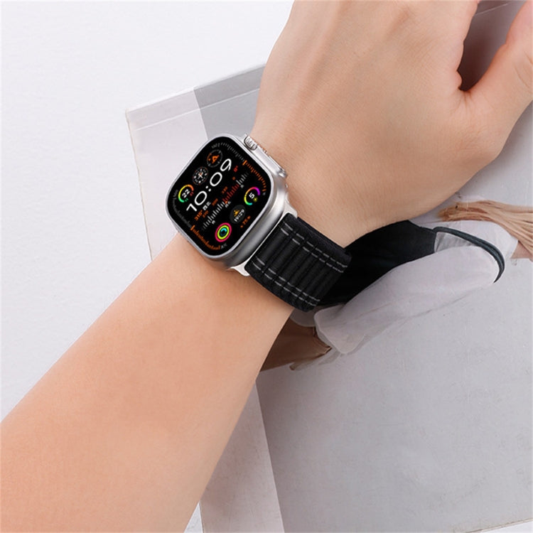 For Apple Watch Ultra 2 49mm Sea Wave Nylon Hook and Loop Fastener Watch Band(Gray) - Watch Bands by PMC Jewellery | Online Shopping South Africa | PMC Jewellery | Buy Now Pay Later Mobicred