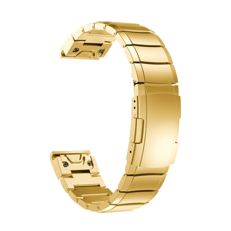 For Garmin Enduro 3 Tortoise Shell 26mm Stainless Steel Watch Band(Gold) - free shipping - PMC TechLife - Order now!