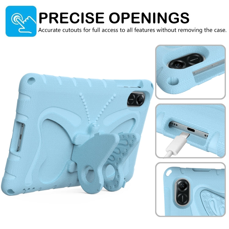 For Honor Pad X9 Butterfly Bracket EVA Shockproof Tablet Case(Light Blue) - Honor by PMC TechLife | Online Shopping South Africa | PMC TechLife | Buy Now Pay Later Mobicred