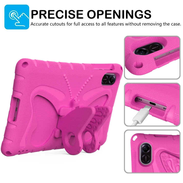 For Honor Pad X9 Butterfly Bracket EVA Shockproof Tablet Case(Rose Red) - Honor by PMC TechLife | Online Shopping South Africa | PMC TechLife | Buy Now Pay Later Mobicred