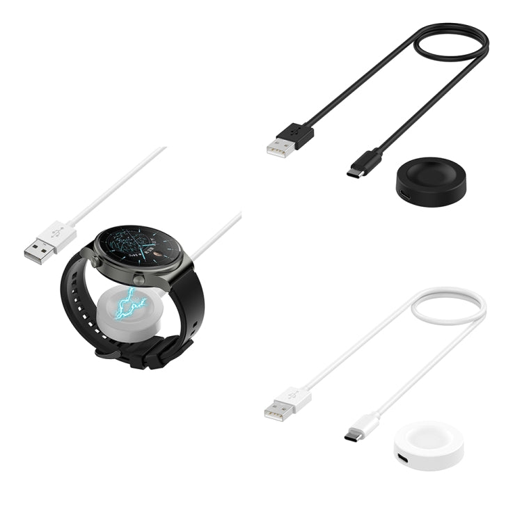 For Huawei Watch GT5 Pro 46mm USB Interface Split Type Smart Watch Charging Cable, Length: 1m(Black) - Charger by PMC TechLife | Online Shopping South Africa | PMC TechLife | Buy Now Pay Later Mobicred
