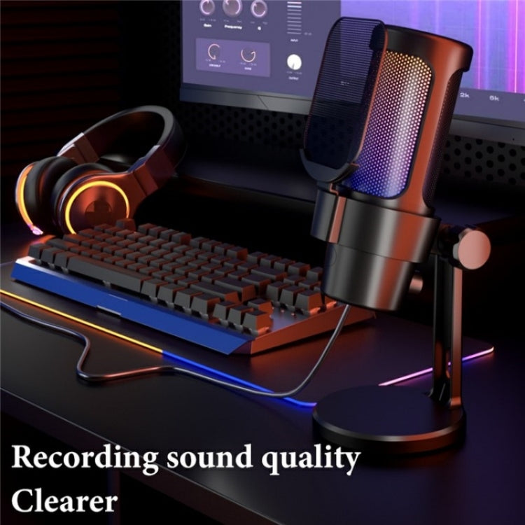 M8 Professional Desktop Condenser Microphone With RGB Light - Microphone by PMC Jewellery | Online Shopping South Africa | PMC Jewellery | Buy Now Pay Later Mobicred