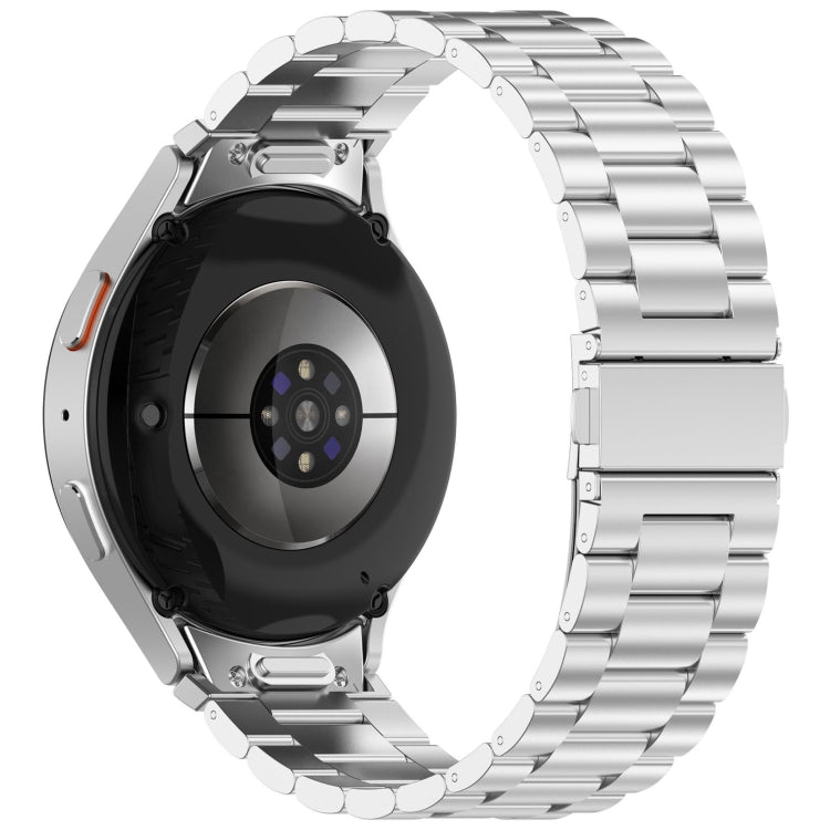 For Samsung Galaxy Watch 5 40 / 44mm Three Beads Button Quick Release Metal Watch Band(Silver) - free shipping - PMC TechLife - Order now!