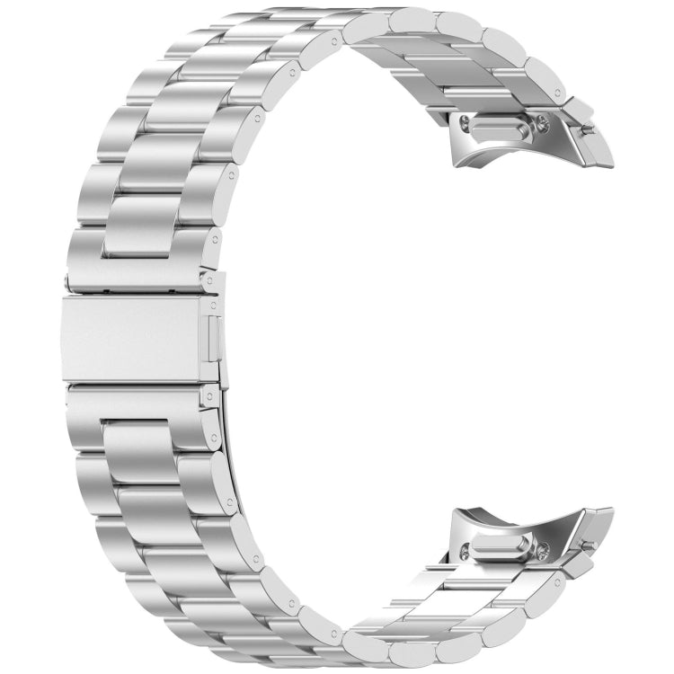 For Samsung Galaxy Watch 5 40 / 44mm Three Beads Button Quick Release Metal Watch Band(Silver) - free shipping - PMC TechLife - Order now!