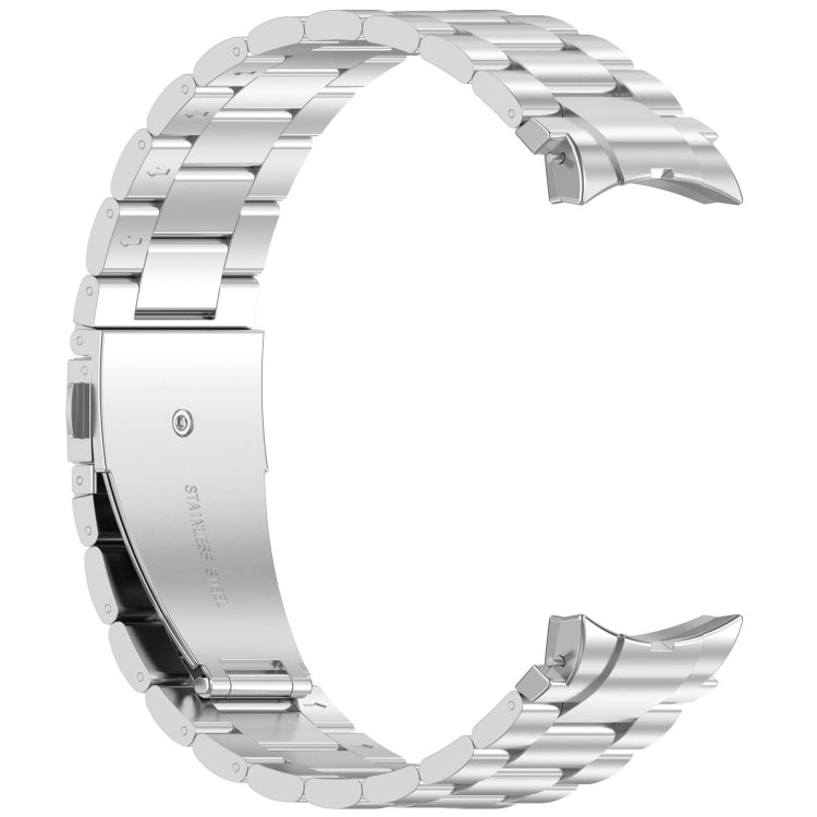 For Samsung Galaxy Watch4 Classic 42 / 46mm Three Beads Button Quick Release Metal Watch Band(Silver) - free shipping - PMC TechLife - Order now!
