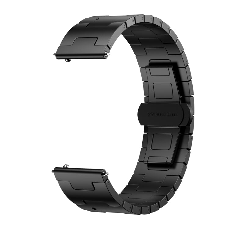 For Garmin Forerunner 255 Titanium Alloy 22mm Metal Watch Band(Black) - Watch Bands by PMc TechLife | Online Shopping South Africa | PMc TechLife | Buy Now Pay Later Mobicred
