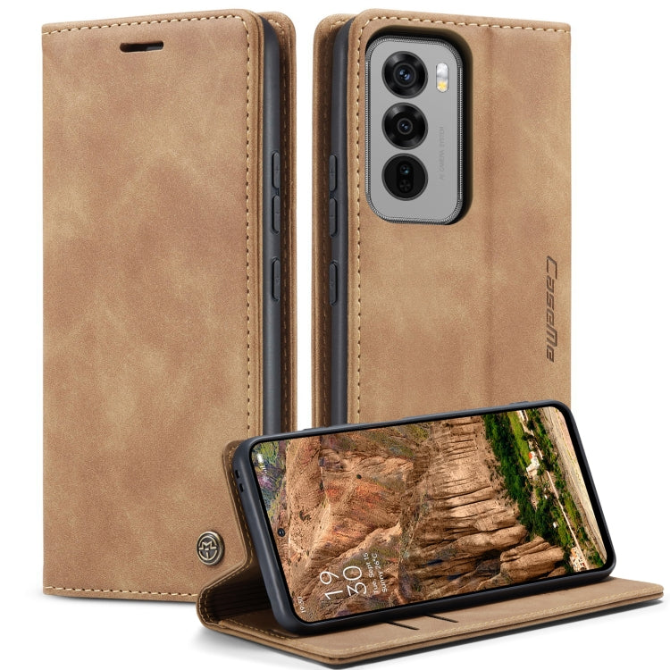 For OPPO Reno12 5G Global CaseMe 013 Multifunctional Horizontal Flip Leather Phone Case(Brown) - Reno12 Cases by CaseMe | Online Shopping South Africa | PMC Jewellery | Buy Now Pay Later Mobicred