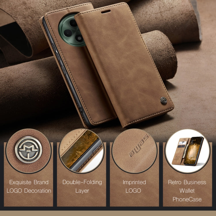 For OPPO Reno12 F /12 FS 5G CaseMe 013 Multifunctional Horizontal Flip Leather Phone Case(Brown) - Reno12 F Cases by CaseMe | Online Shopping South Africa | PMC Jewellery | Buy Now Pay Later Mobicred