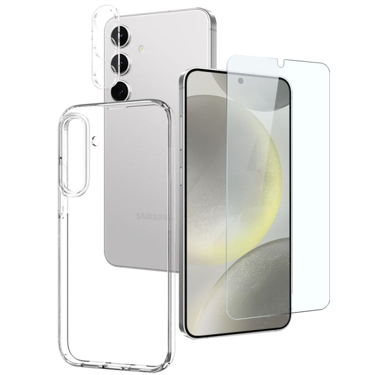 For Samsung Galaxy S24 5G NORTHJO TPU Case with Screen and Lens Film, Support Fingerprint Unlock(Transparent) - Galaxy S24 5G Cases by NORTHJO | Online Shopping South Africa | PMC Jewellery | Buy Now Pay Later Mobicred