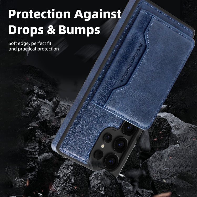 For Samsung Galaxy S25 Ultra 5G Shield Multi-functional MagSafe Card Bag Phone Case(Blue) - Galaxy S25 Ultra 5G Cases by PMC Jewellery | Online Shopping South Africa | PMC Jewellery | Buy Now Pay Later Mobicred