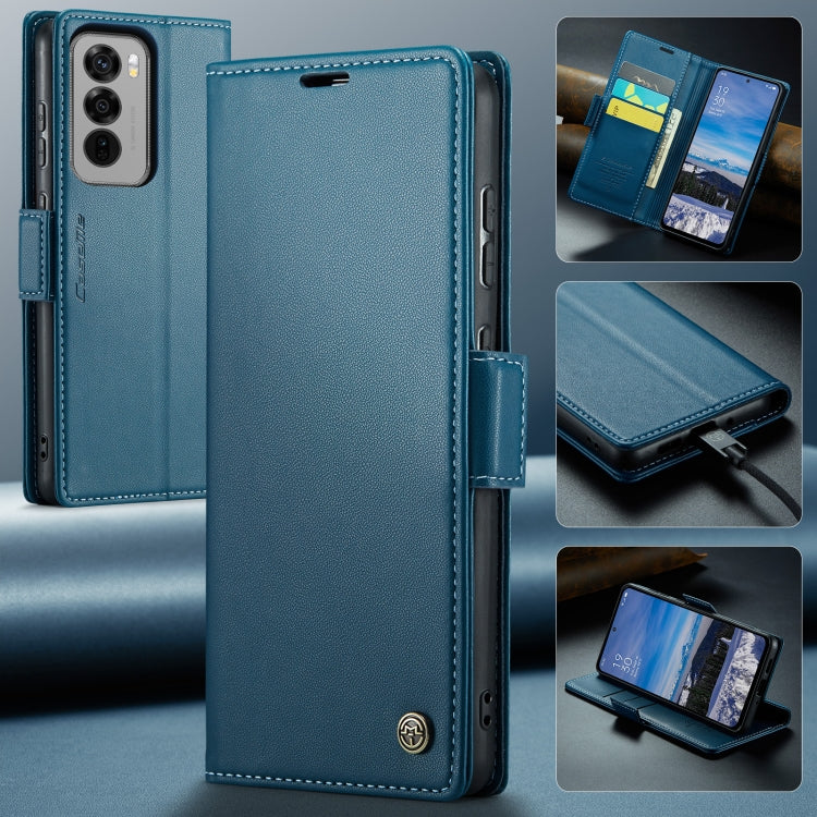 For OPPO Reno12 5G Global CaseMe 023 Butterfly Buckle Litchi Texture RFID Anti-theft Leather Phone Case(Blue) - Reno12 Cases by CaseMe | Online Shopping South Africa | PMC Jewellery | Buy Now Pay Later Mobicred