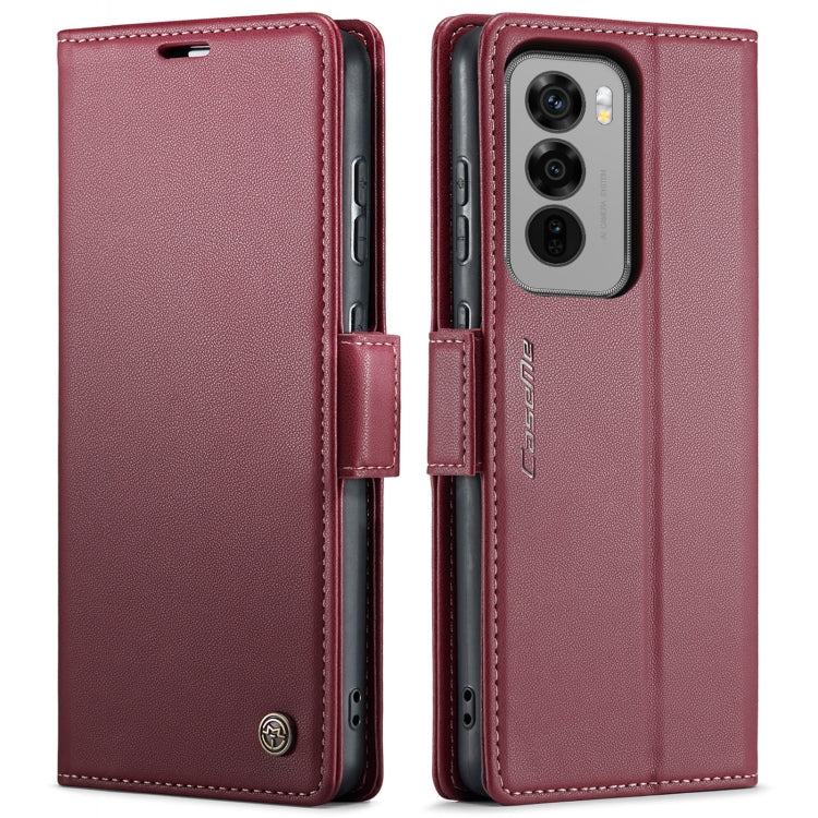 For OPPO Reno12 Pro 5G Global CaseMe 023 Butterfly Buckle Litchi Texture RFID Anti-theft Leather Phone Case(Red) - Reno12 Pro Cases by CaseMe | Online Shopping South Africa | PMC Jewellery | Buy Now Pay Later Mobicred