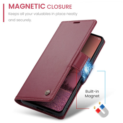 For OPPO Reno12 Pro 5G Global CaseMe 023 Butterfly Buckle Litchi Texture RFID Anti-theft Leather Phone Case(Red) - Reno12 Pro Cases by CaseMe | Online Shopping South Africa | PMC Jewellery | Buy Now Pay Later Mobicred