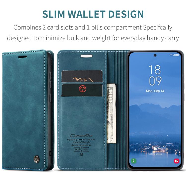 For Samsung Galaxy S25+ 5G CaseMe 013 Multifunctional Horizontal Flip Leather Phone Case(Blue) - Galaxy S25+ 5G Cases by CaseMe | Online Shopping South Africa | PMC Jewellery | Buy Now Pay Later Mobicred